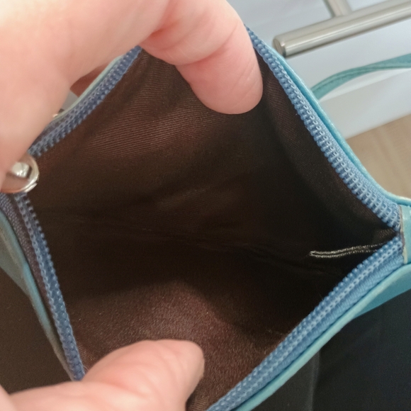 Coach Teal Leather Wristlet - Picture 7 of 8